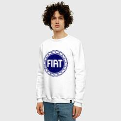 Свитшот хлопковый мужской Fiat, цвет: белый — фото 2