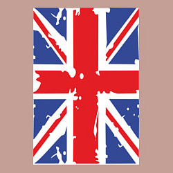 Свитшот хлопковый мужской Британский флаг, цвет: пыльно-розовый — фото 2