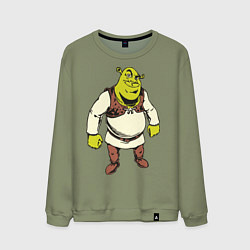 Свитшот хлопковый мужской Shrek 3, цвет: авокадо