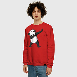 Свитшот хлопковый мужской Panda dab, цвет: красный — фото 2