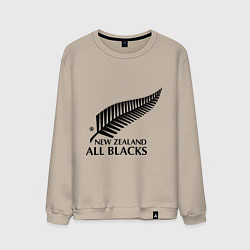 Свитшот хлопковый мужской New Zeland: All blacks, цвет: миндальный