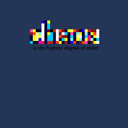 Свитшот хлопковый мужской Хаос- высшая степень порядка, цвет: тёмно-синий — фото 2