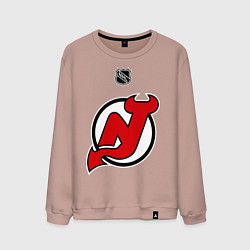 Свитшот хлопковый мужской New Jersey Devils: Kovalchuk 17, цвет: пыльно-розовый