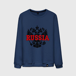 Свитшот хлопковый мужской Russia Coat, цвет: тёмно-синий
