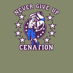Свитшот хлопковый мужской WWE Never Give Up, цвет: авокадо — фото 2