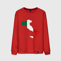 Свитшот хлопковый мужской Италия (Italy), цвет: красный