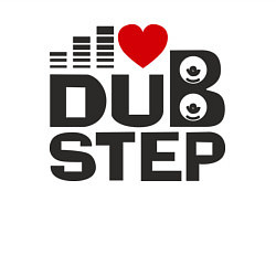 Свитшот хлопковый мужской Dubstep love, цвет: белый — фото 2