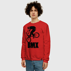 Свитшот хлопковый мужской BMX 3, цвет: красный — фото 2