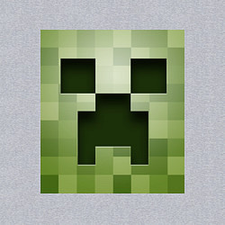 Свитшот хлопковый мужской Мinecraft creeper, цвет: меланж — фото 2