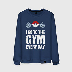 Свитшот хлопковый мужской Gym Everyday, цвет: тёмно-синий
