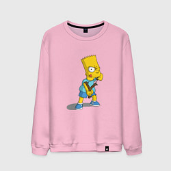 Свитшот хлопковый мужской Bad Bart, цвет: светло-розовый