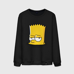 Свитшот хлопковый мужской Bart drowns, цвет: черный
