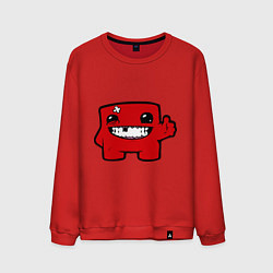 Свитшот хлопковый мужской Super Meat Boy, цвет: красный