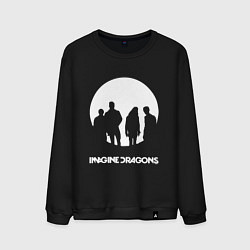 Свитшот хлопковый мужской Imagine Dragons, цвет: черный