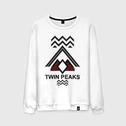 Свитшот хлопковый мужской Twin Peaks House, цвет: белый