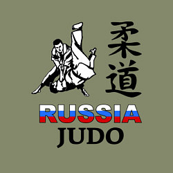 Свитшот хлопковый мужской Russia Judo, цвет: авокадо — фото 2