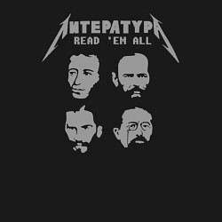 Свитшот хлопковый мужской Литература, цвет: черный — фото 2