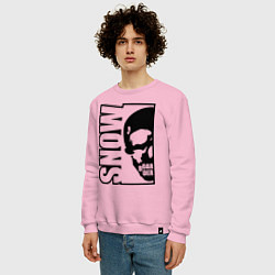 Свитшот хлопковый мужской Snowboarder, цвет: светло-розовый — фото 2
