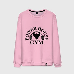 Свитшот хлопковый мужской Power House Gym, цвет: светло-розовый