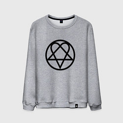 Свитшот хлопковый мужской HIM Symbol, цвет: меланж