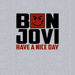 Свитшот хлопковый мужской Bon Jovi: Nice day, цвет: меланж — фото 2