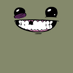 Свитшот хлопковый мужской Super Meat Boy: Face, цвет: авокадо — фото 2