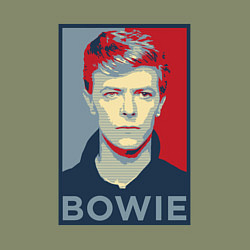 Свитшот хлопковый мужской Bowie Poster, цвет: авокадо — фото 2