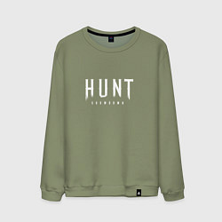 Свитшот хлопковый мужской Hunt: Showdown White Logo, цвет: авокадо