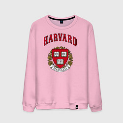 Свитшот хлопковый мужской Harvard university, цвет: светло-розовый