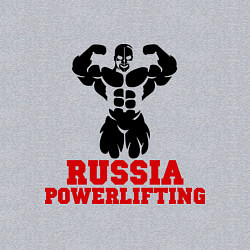 Свитшот хлопковый мужской Russia Powerlifting, цвет: меланж — фото 2