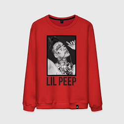 Свитшот хлопковый мужской Lil Peep: Black Style, цвет: красный