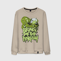 Свитшот хлопковый мужской Bring Me The Horizon: Green Girl, цвет: миндальный