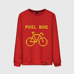 Свитшот хлопковый мужской Pixel Bike one color, цвет: красный