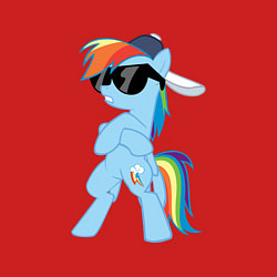 Свитшот хлопковый мужской Крутая пони, цвет: красный — фото 2