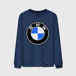 Свитшот хлопковый мужской Logo BMW, цвет: тёмно-синий