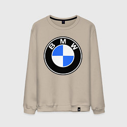 Свитшот хлопковый мужской Logo BMW, цвет: миндальный