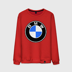 Свитшот хлопковый мужской Logo BMW, цвет: красный
