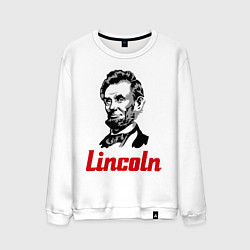 Свитшот хлопковый мужской Abraham Lincoln, цвет: белый