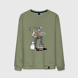 Свитшот хлопковый мужской Бутлегер, цвет: авокадо