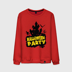 Свитшот хлопковый мужской Halloween party-замок, цвет: красный
