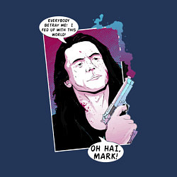 Свитшот хлопковый мужской Томми Вайсо, цвет: тёмно-синий — фото 2