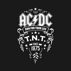 Свитшот хлопковый мужской AC/DC: Run For Your Life, цвет: черный — фото 2