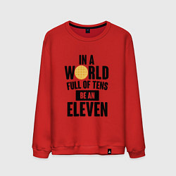 Свитшот хлопковый мужской Be A Eleven, цвет: красный