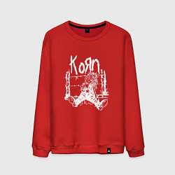 Свитшот хлопковый мужской Korn, цвет: красный