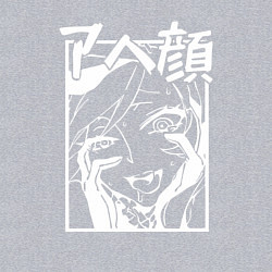 Свитшот хлопковый мужской Ahegao Black, цвет: меланж — фото 2