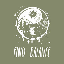 Свитшот хлопковый мужской Find Balance, цвет: авокадо — фото 2