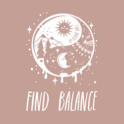 Свитшот хлопковый мужской Find Balance, цвет: пыльно-розовый — фото 2