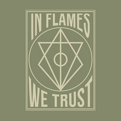 Свитшот хлопковый мужской In Flames: We Trust, цвет: авокадо — фото 2