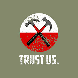 Свитшот хлопковый мужской Trust us, цвет: авокадо — фото 2