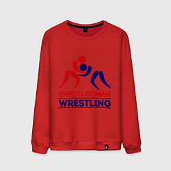 Свитшот хлопковый мужской Greco-roman wrestling, цвет: красный